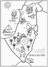 מפת ישראל לצביעה
