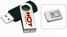 זכרון נייד USB מהיר עם מכסה מתכת מסתובב באריזת מתנה - 3218