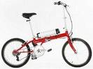 אופניים חשמליים מתקפלים 24 וולט מנוע ללא פחמים, הנעה באמצעות השרשרת
