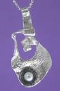Silver pendant: Flower in My Garden
