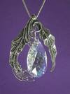 silver pendant Savarovesky in leaves