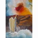 Blowing the Shofar -Oil stretched canvas