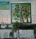 Garden View painting on canvas