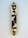 Pomegranate/fish mezuzah case