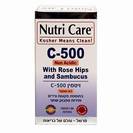 Nutricare - ויטמין C-500 לא חומצי עם פקעות ורדים וסמבוק שחור, 60 כמוסות