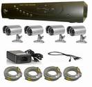 DVR עצמאי 100 פריים תוצרת provision כולל 4 מצלמות אבטחה צינור אינפרא ציפ