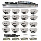 DVR עצמאי 400 פריים ל 16 מצלמות אבטחה כולל 16 מצלמות אבטחה אינפרא, מבוסס DVR PROVISION 16400 כולל  כבלים, ספקי כח