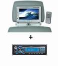 רדיו DVD + מסכים למשענות ראש רק 1390 ש