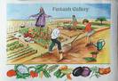 Israeli poster Kids "educational" working in the Garden