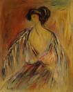 Woman in dusk Israeli painter Israel painting
